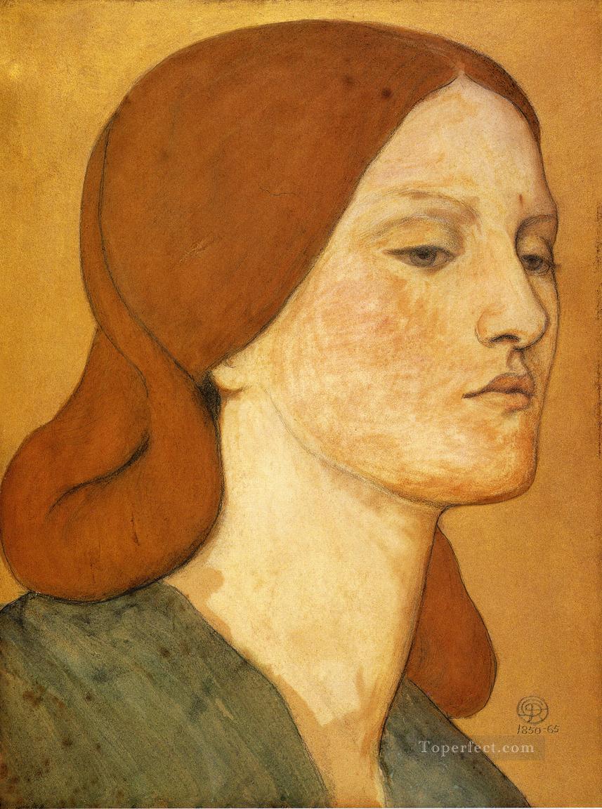 Portrait of Elizabeth Siddal3 Pre Raphaelite Brotherhood Dante Gabriel Rossetti Oil Paintings